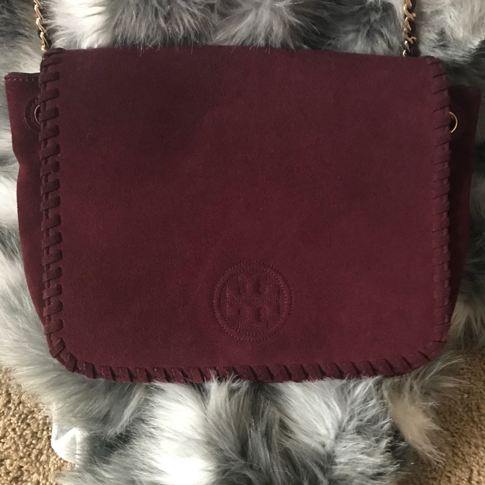 Suede Tori Burch crossbody